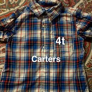Carter's Red and Blue Plaid Shirt